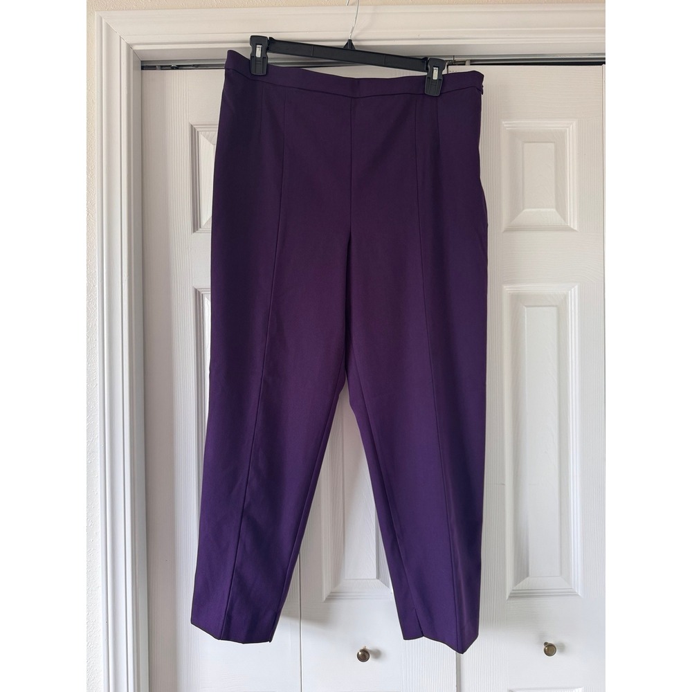 NWT Ann Taylor Natalie High Rise Ankle Pants – Purple Size 16